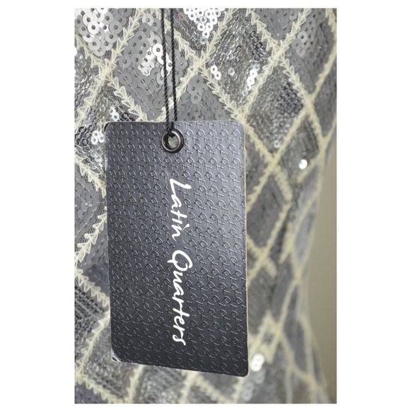 NWT Latin Quarters One Shoulder Sequin Dress - Size S - Picture 6 of 8